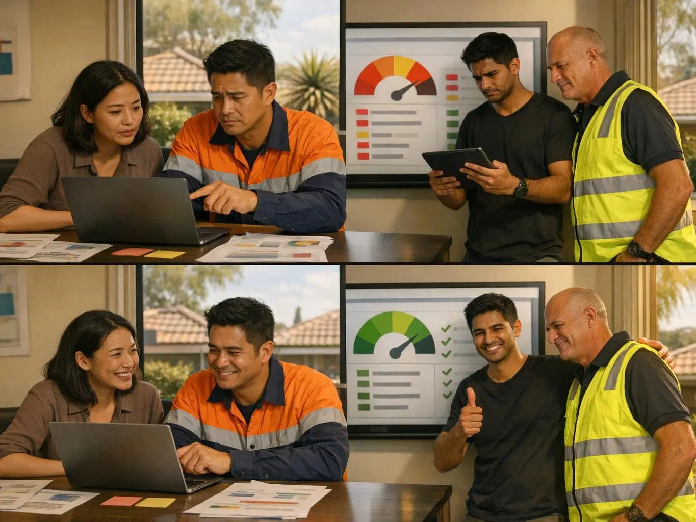 Clayton Shopping Centre storefront with SEO ranking chart overlay