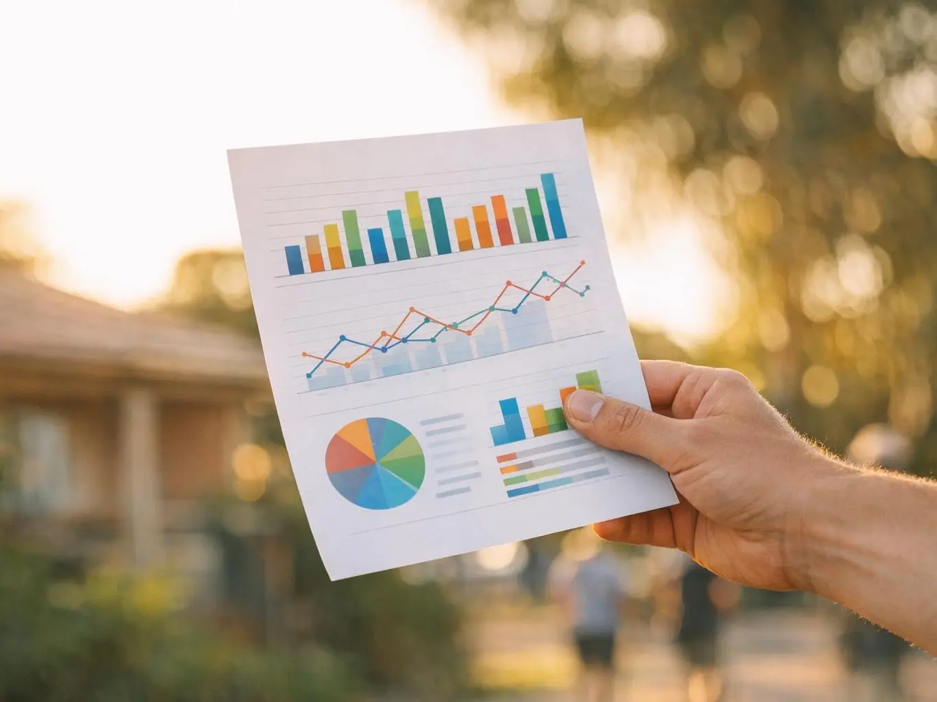 Parkdale Beach foreshore with local business storefront and Google search results overlay